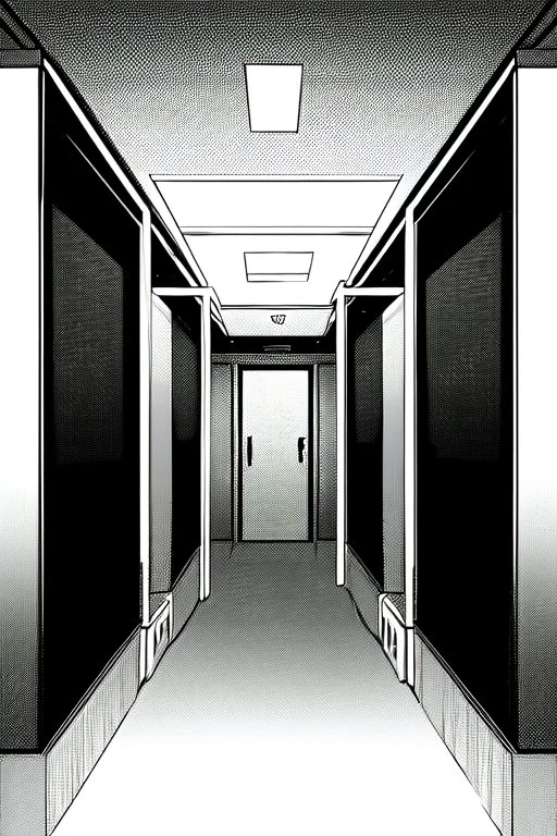 Empty hospital room, greyscale