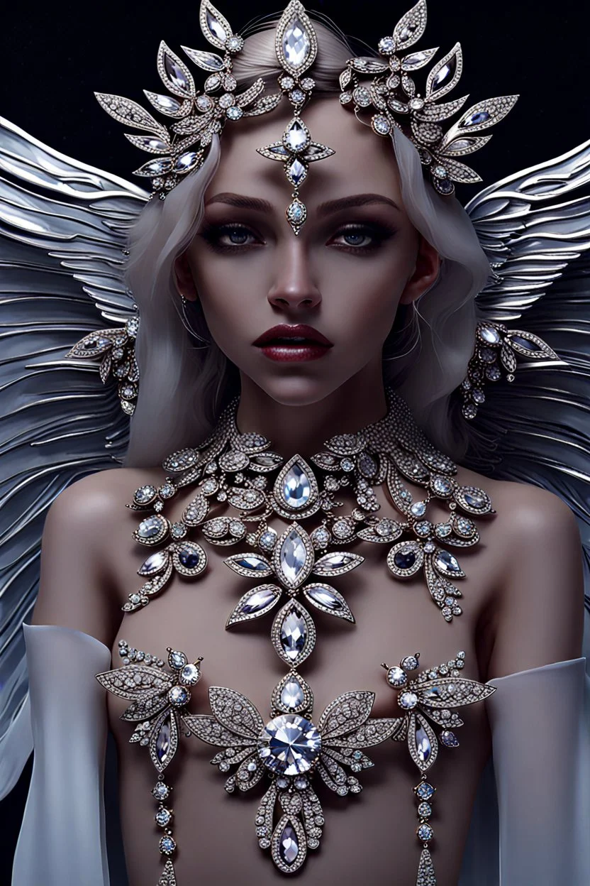 Beautiful Angel full body jewelry diamonds