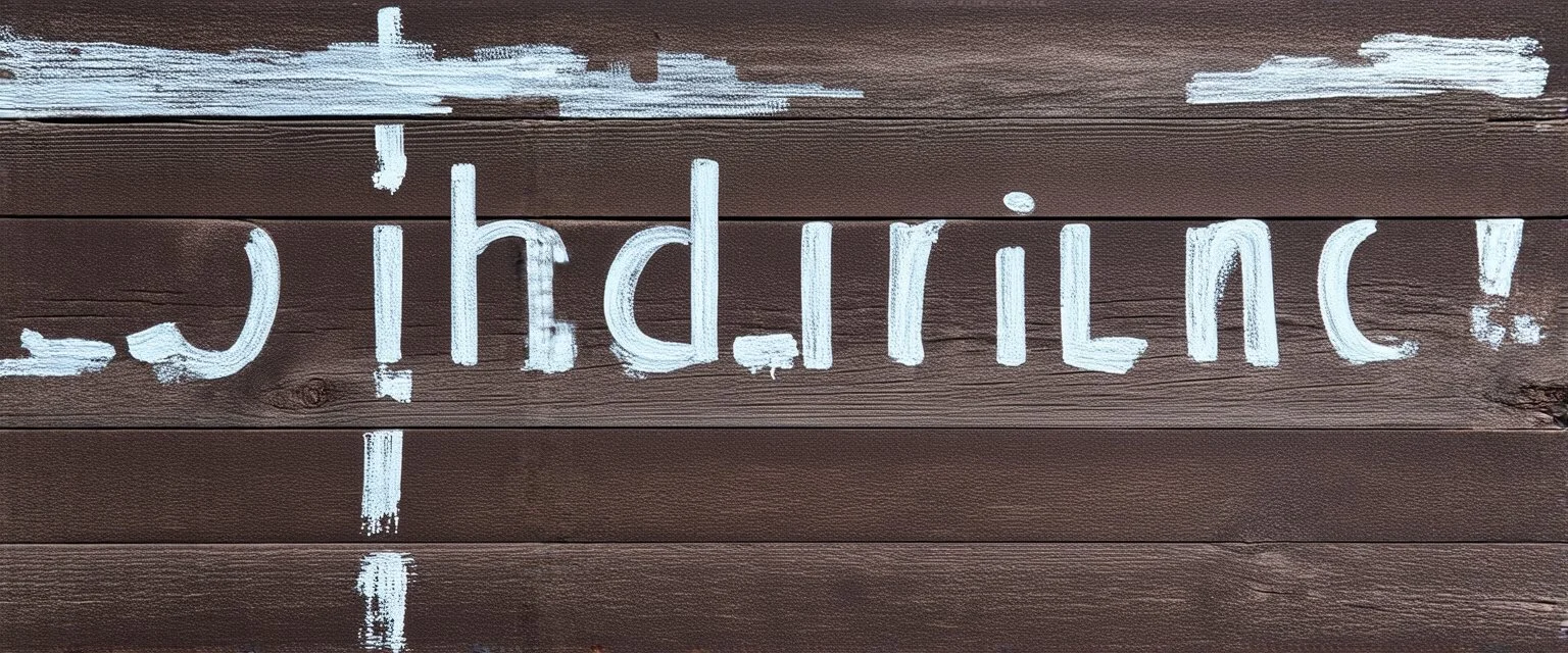 wooden planks painted dark brown, remove lettering