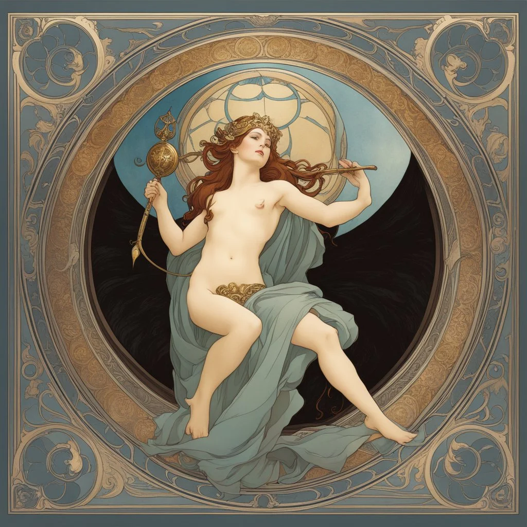 Alphonse Mucha-style image of the god Atlas
