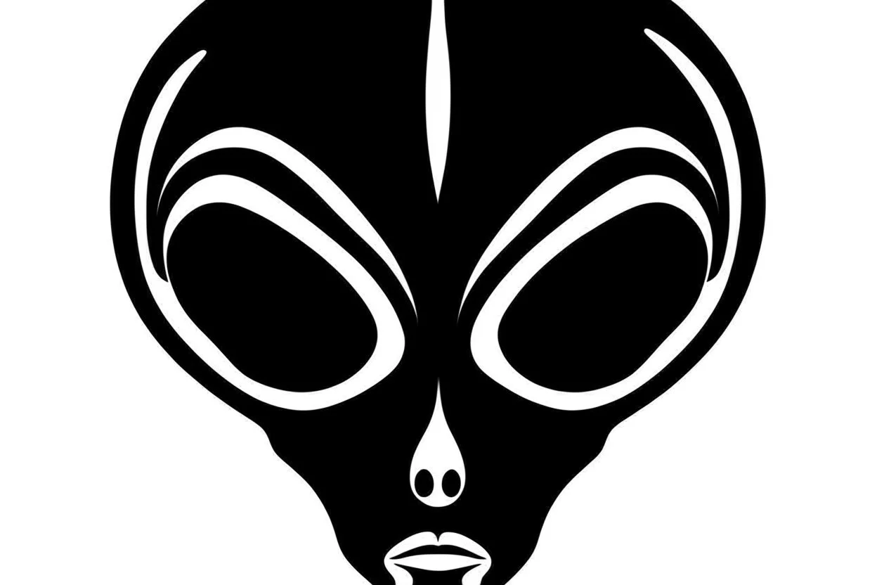 alien head clip art stencil