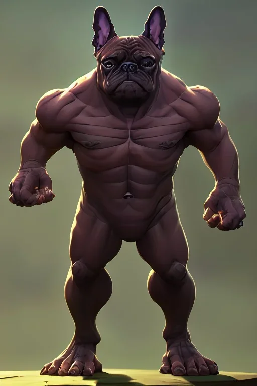 alien french bulldog musculature hulk body HD strong french bulldog hulk marvels Warcraft