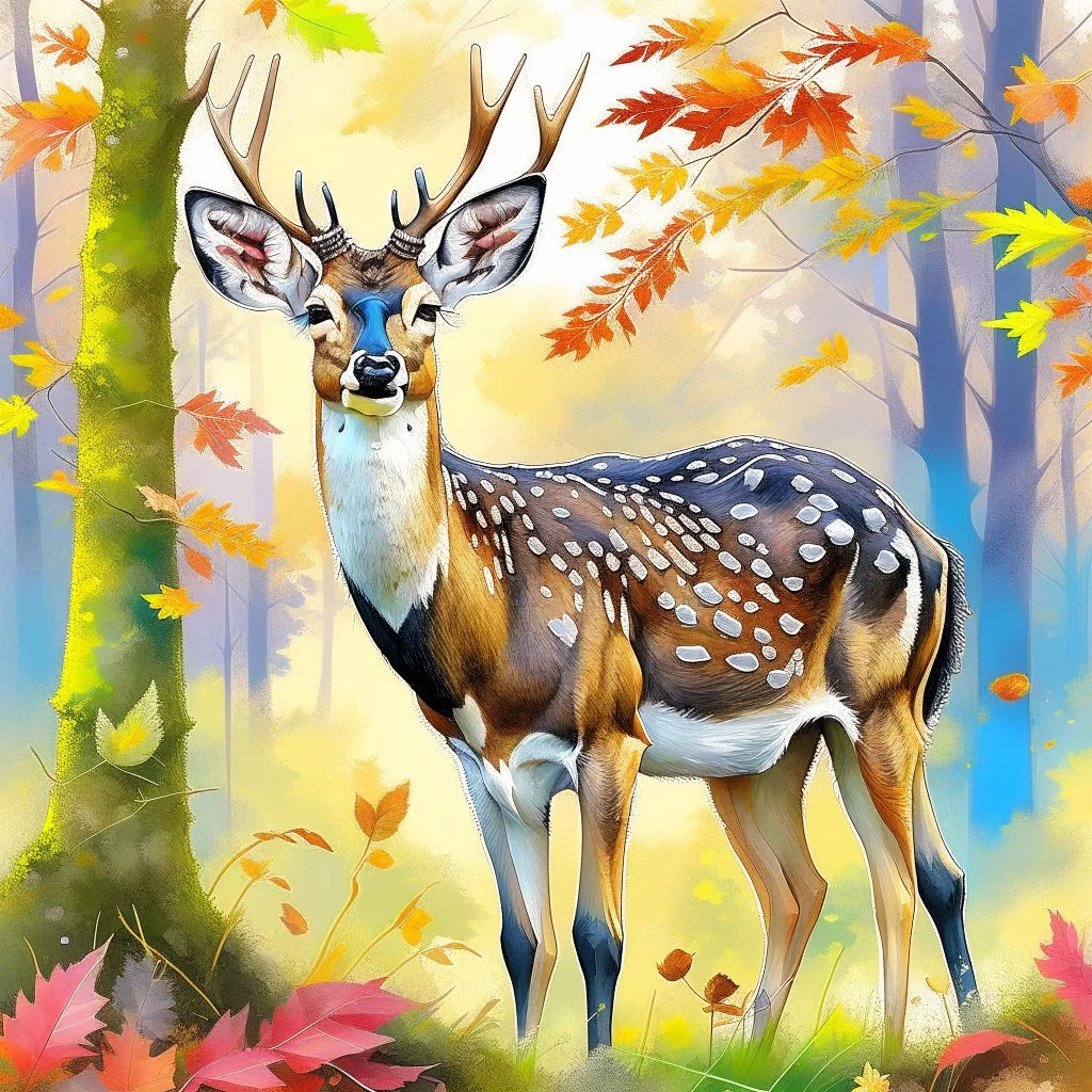 fallow deer artwork