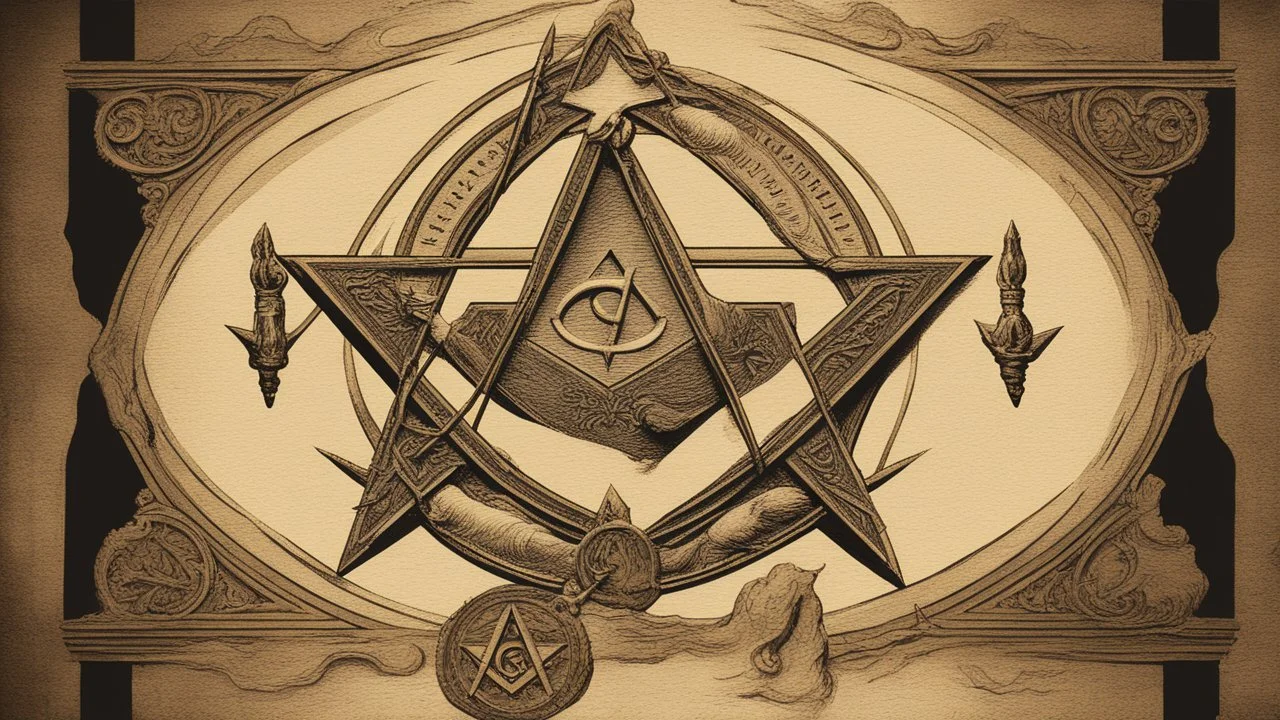 The thumbnail image presents a captivating and enigmatic scene that is intertwined with the world of Freemasonry. Displayed prominently is the iconic emblem of the Masonic order, featuring the pentagram and the compass. These symbols are rooted in the rich history and heritage of the fraternity. Surrounding the emblem are subtle, shadowy details that fade into the background, alluding to the secretive and mysterious nature of Freemasonry. The subdued lighting and cool color palette obscure the e