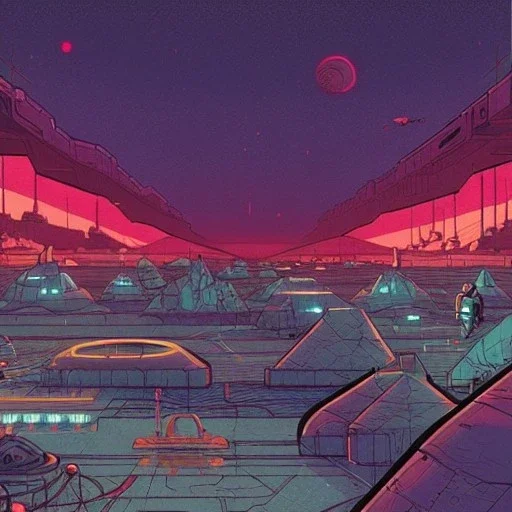 cosmic port, concept art, asaf hanuka, dan mumford, post-apocalypti