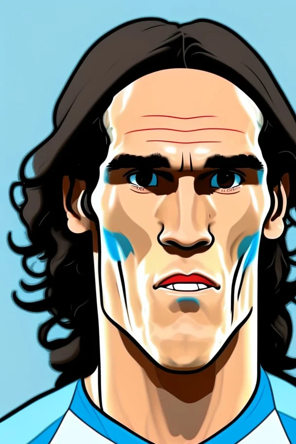 Edinson Cavani Footballer cartoon 2d