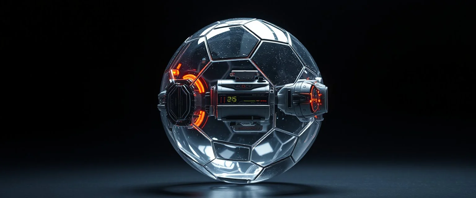 transparent soccer ball space ship