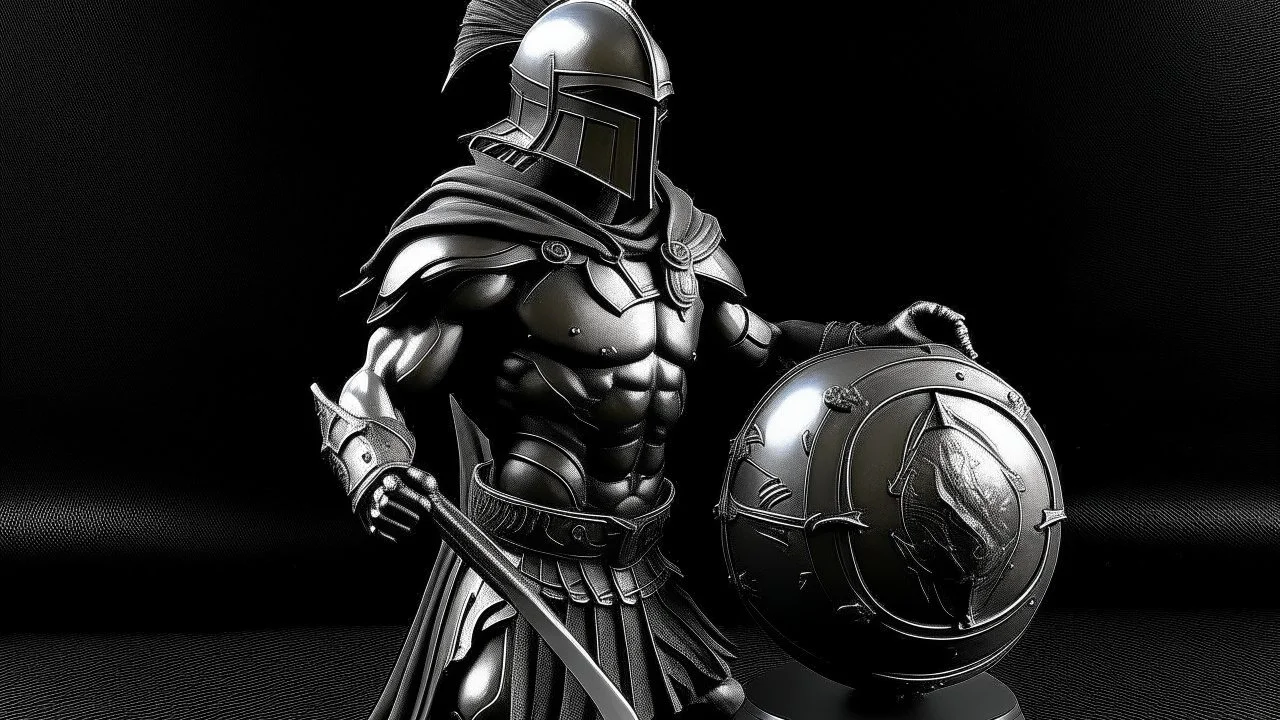 Spartan fighting all black tendril orb