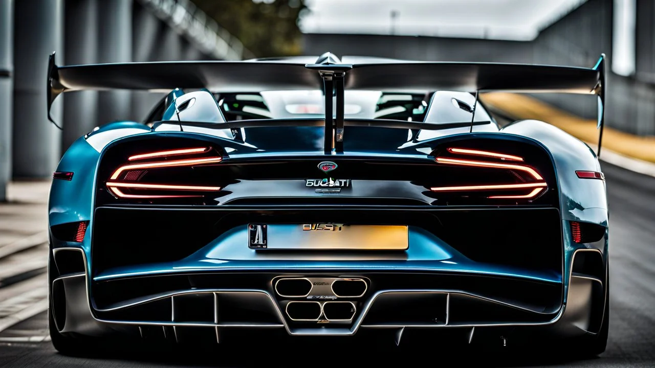 bugatti chiron liberty walk, rear view, desktop wallpaper, 4K, Cinematic