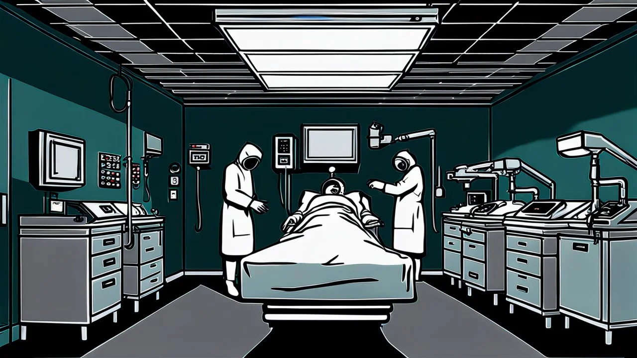 A horror-style operating room