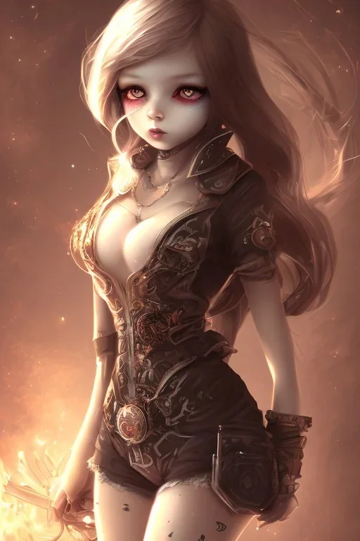 girl darkness sad steampunk cute hell end solitary body