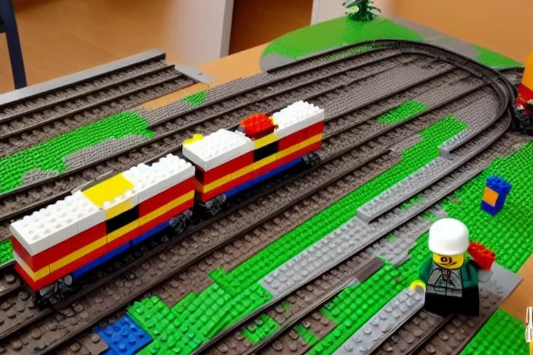 Train lego in Italian Metropolis lego