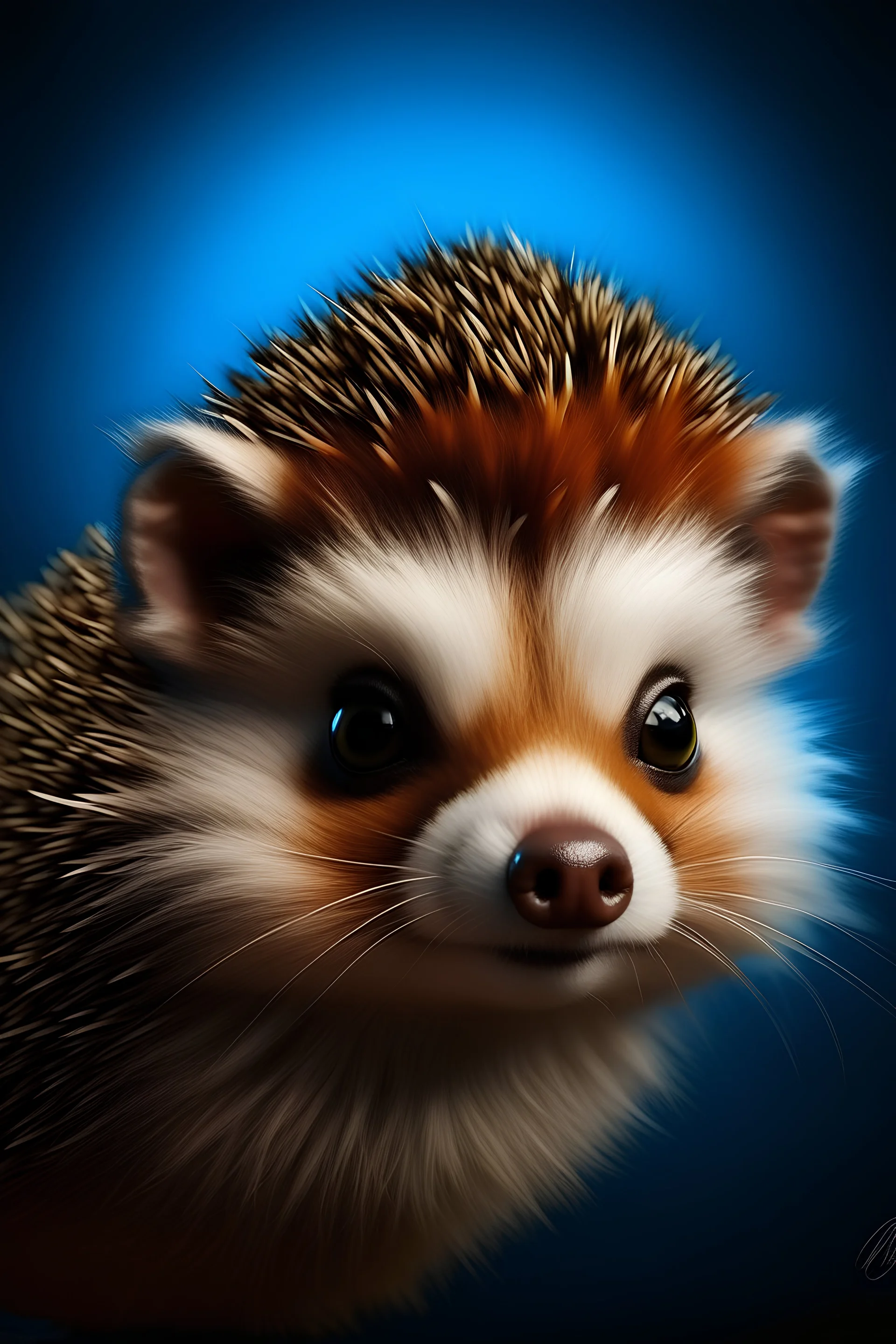 Draw a portrait of a smart Hedgehog