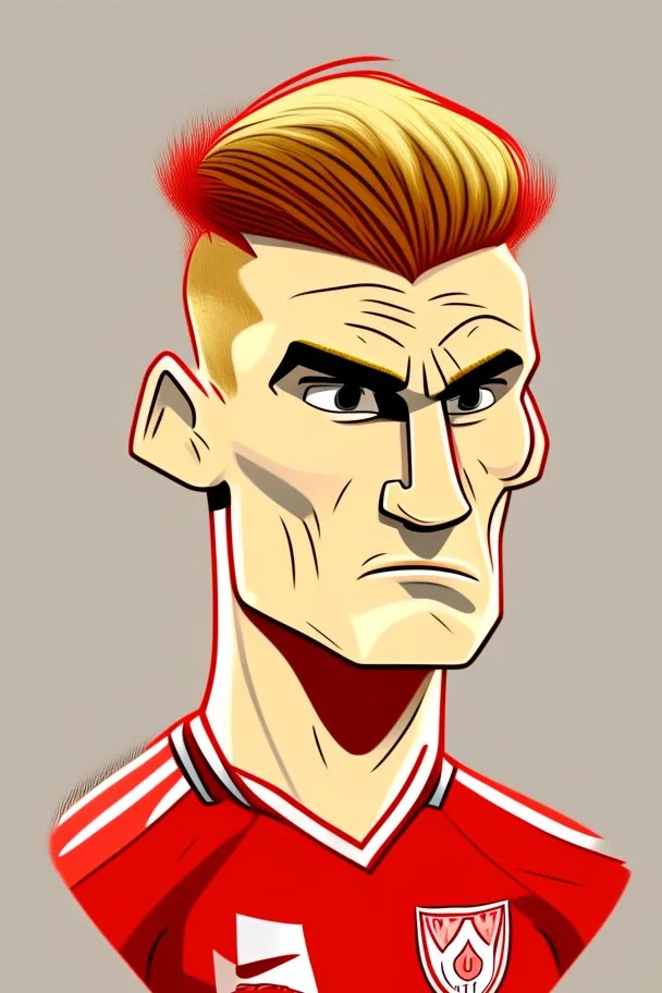 Nikola Zalewski Polish football player ,cartoon 2d