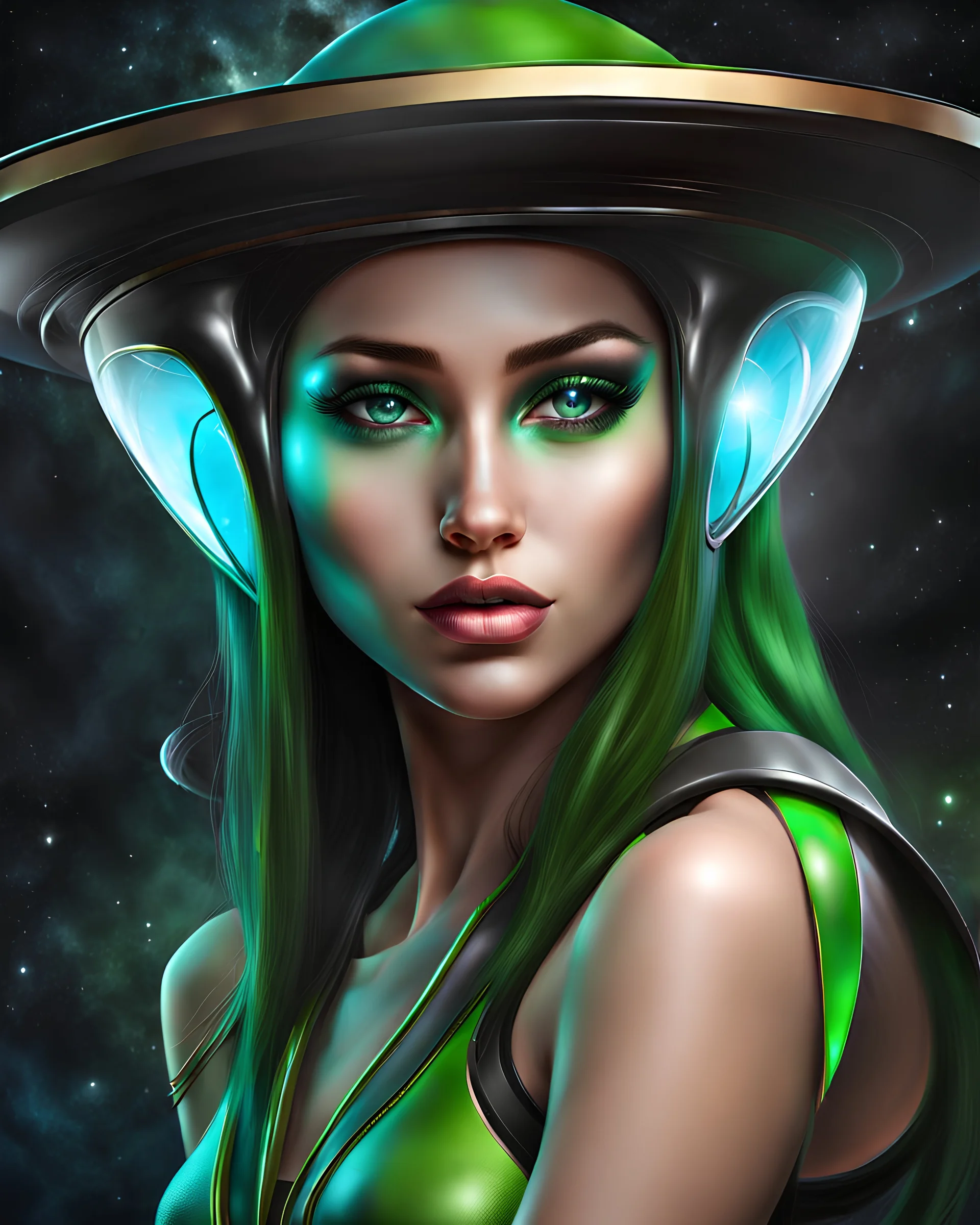 Realistic picture. alien girl elf