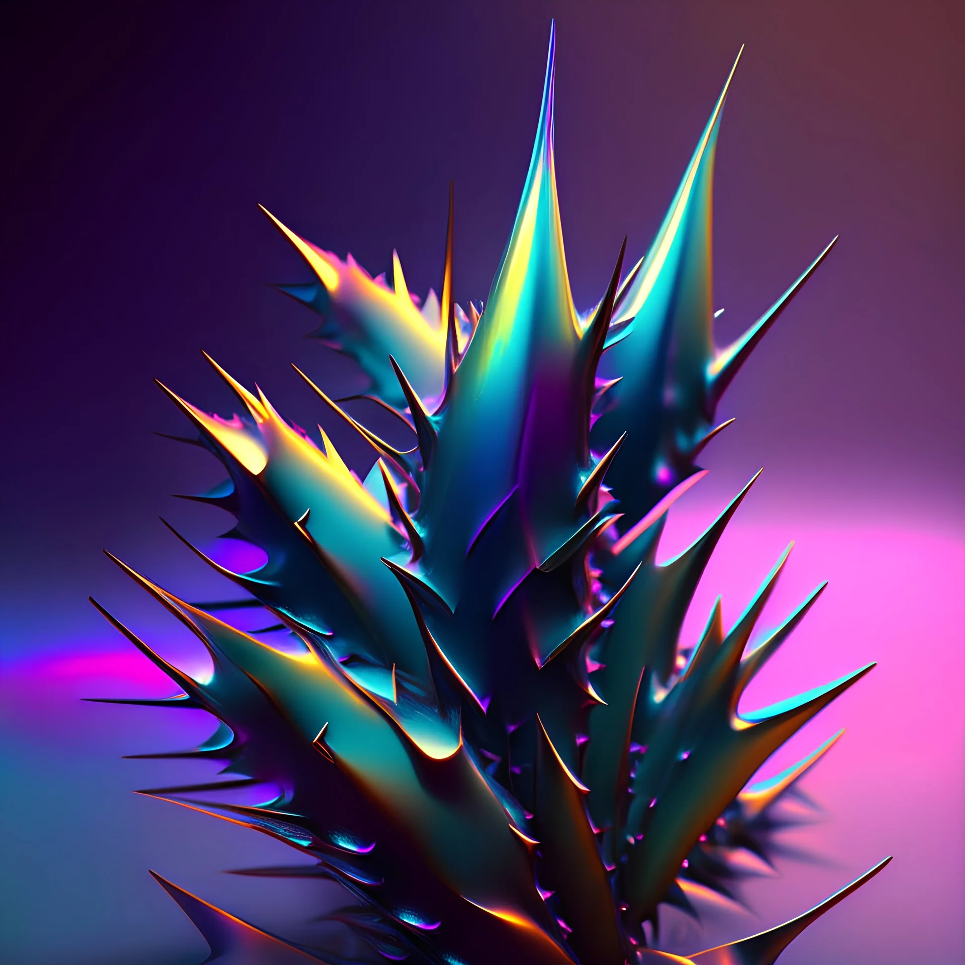 iridescent spikes