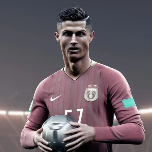 cristiano ronaldo , CR7 , holding world cup 2022 , unreal engine 5