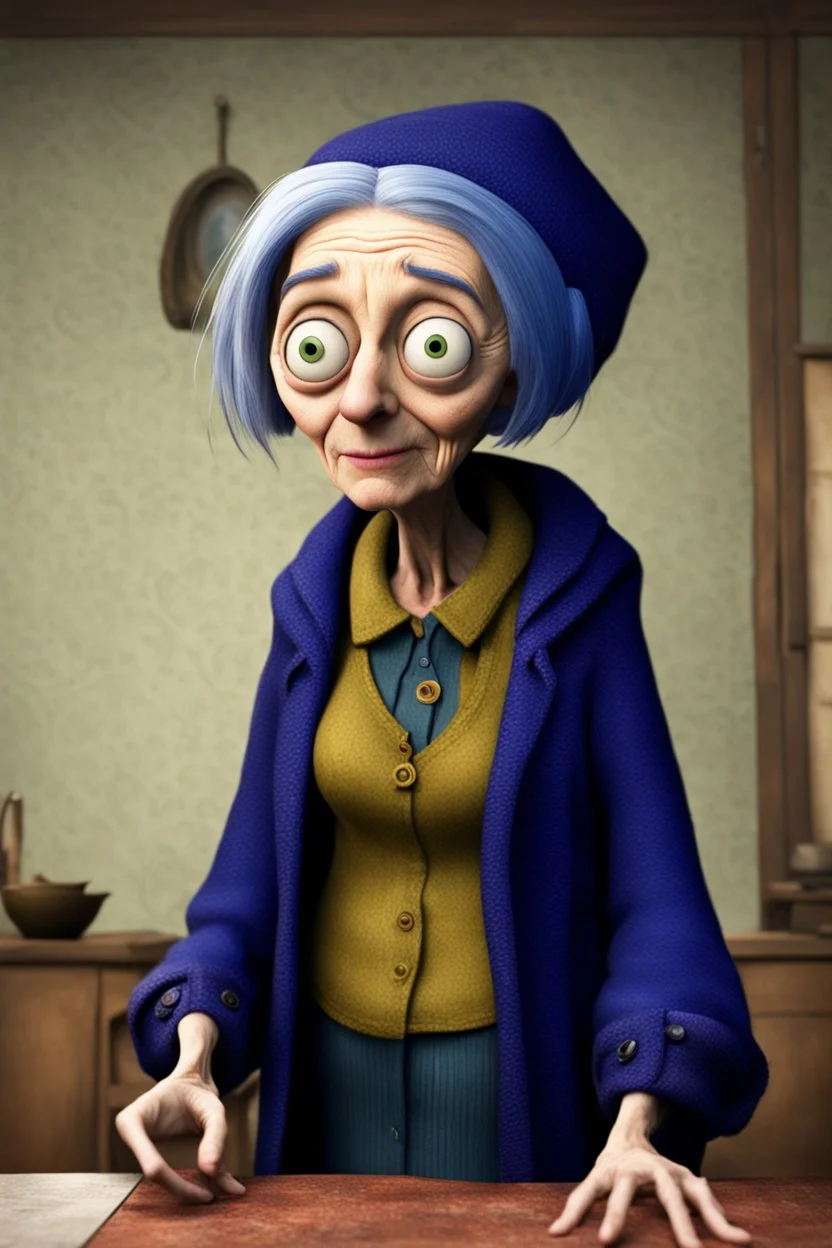 Coraline as an old woman