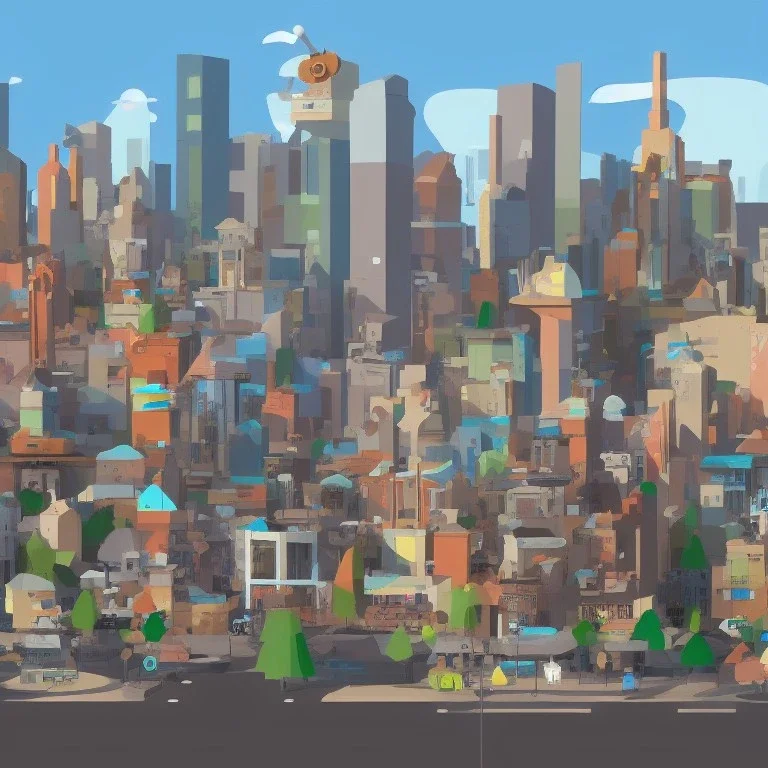 animated robot city