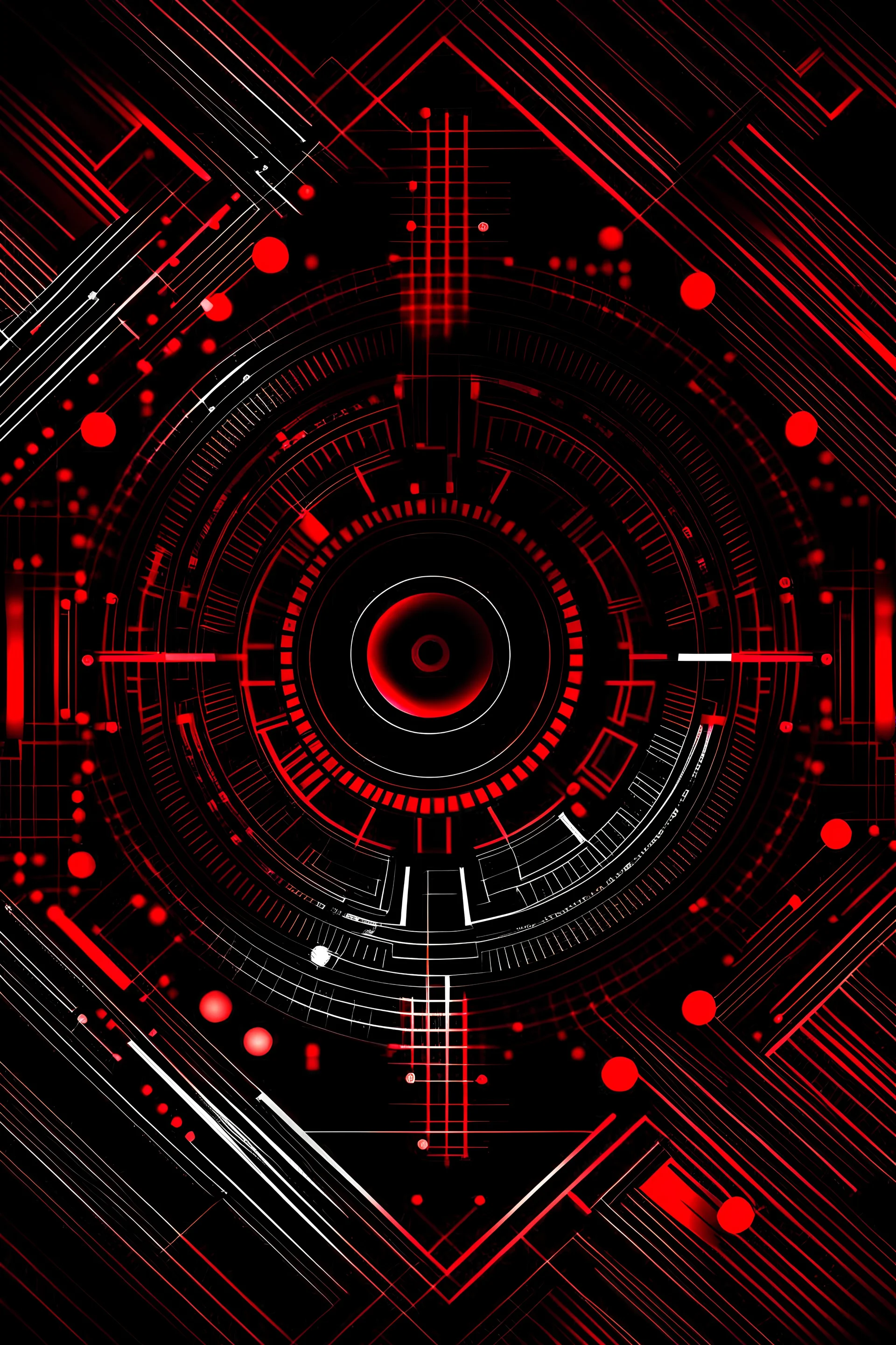 cyber security image in red and black color