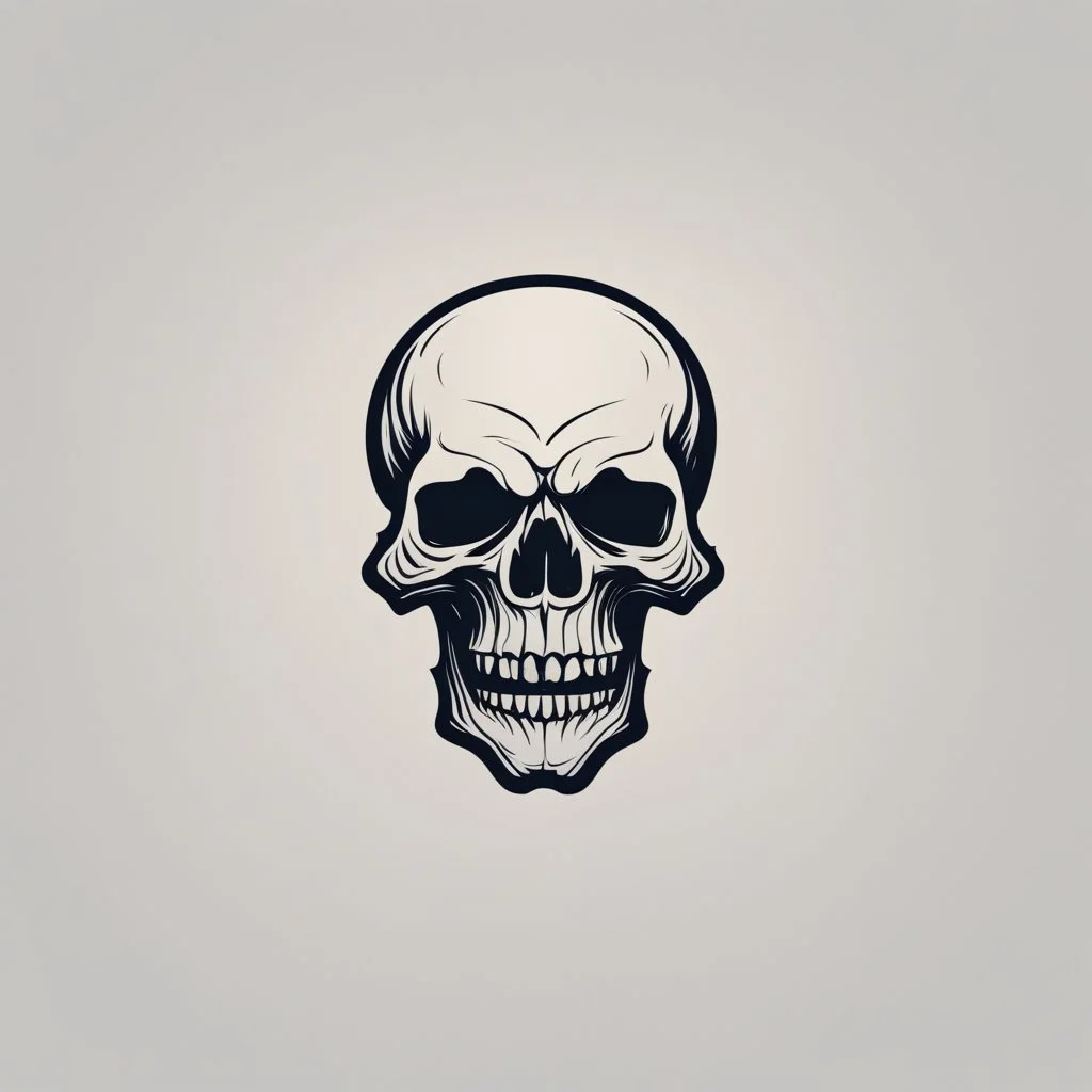 minimalistic skull logo