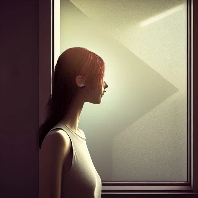 woman wearing window inside head, 8k resolution, high-quality, fine-detail, intricate, digital art, detailed matte, volumetric lighting, illustration, octane render,