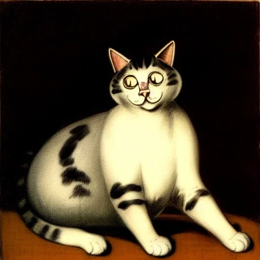 Retrato de un Gato con estilo de Francisco de Goya