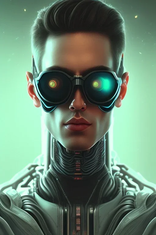 cyberpunk, head, men, portrai