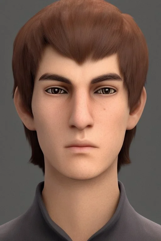 Appearance: Ari has a mixed-race skin tone with a light brown complexion. He has dark hair in a page boy haircut, and his hair length could be somewhere in-between long and short. His face is thin with high cheekbones and dark eyes that are often full of emotion. He stands at around 5 feet 7 inches tall, with a lean build that suggests he doesn't engage in a lot of physical activity. He is of average attractiveness.