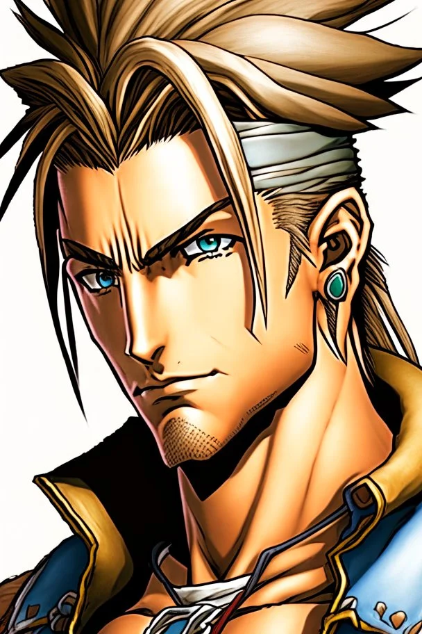 Comic portrait of Payne, from Finale Fantasy X videogame