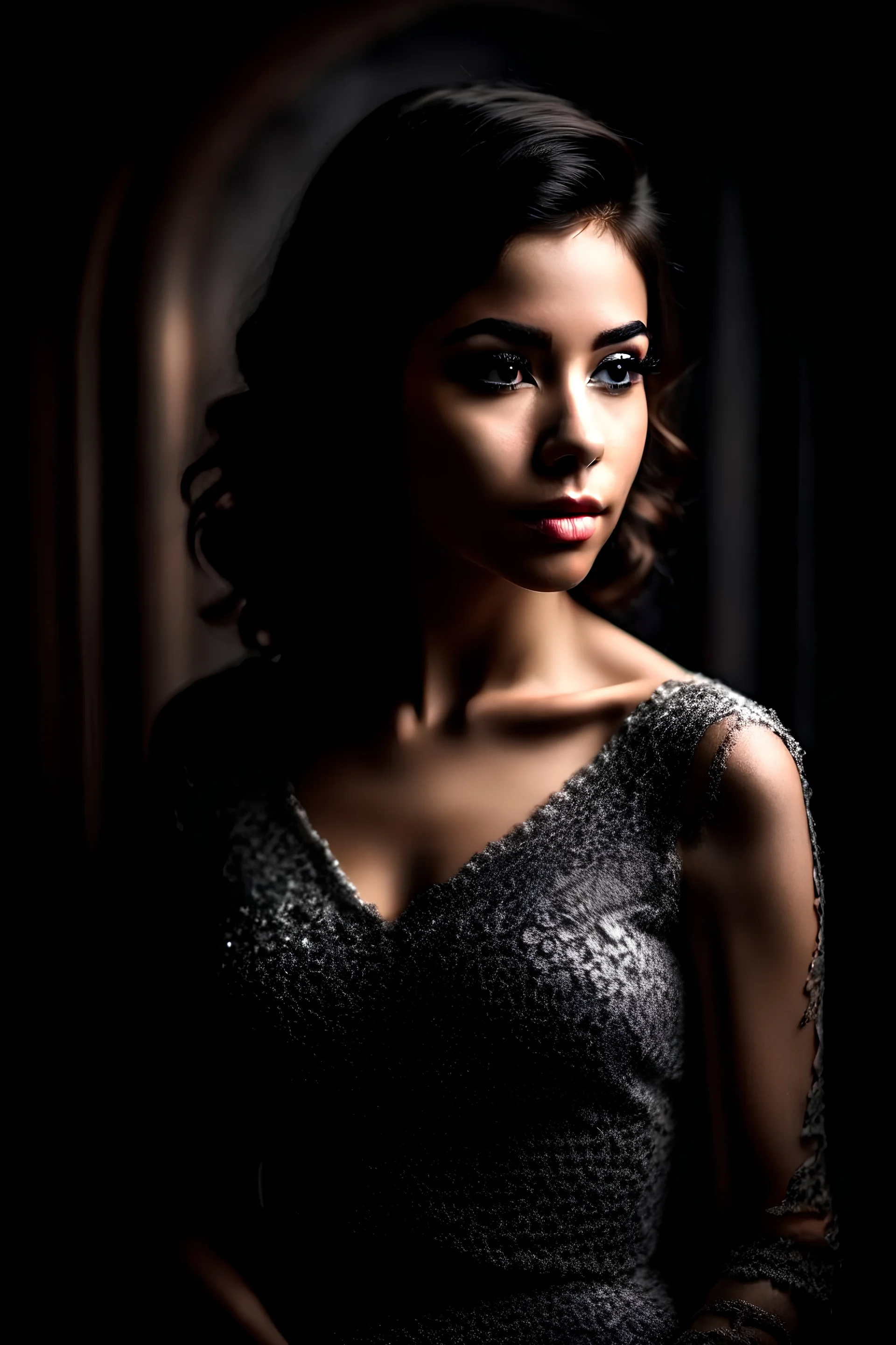 Insanely Detailed photograph of a Sensual Glamourous arabic Princess in lace dress, Sleek And Straight highlighted Hair, Detailed Beautiful Face, Nice Hands, Nice Body, (High Quality, Detailed Background, Sharp Image:1.24), (Hyper-Detailed:1.15), (Photography, Cinematic Photo, Film-Grain:1.2), (Sharp Photo:1.2) (Taken With A [Pentax 645z | Canon Eos R5]:0.6)