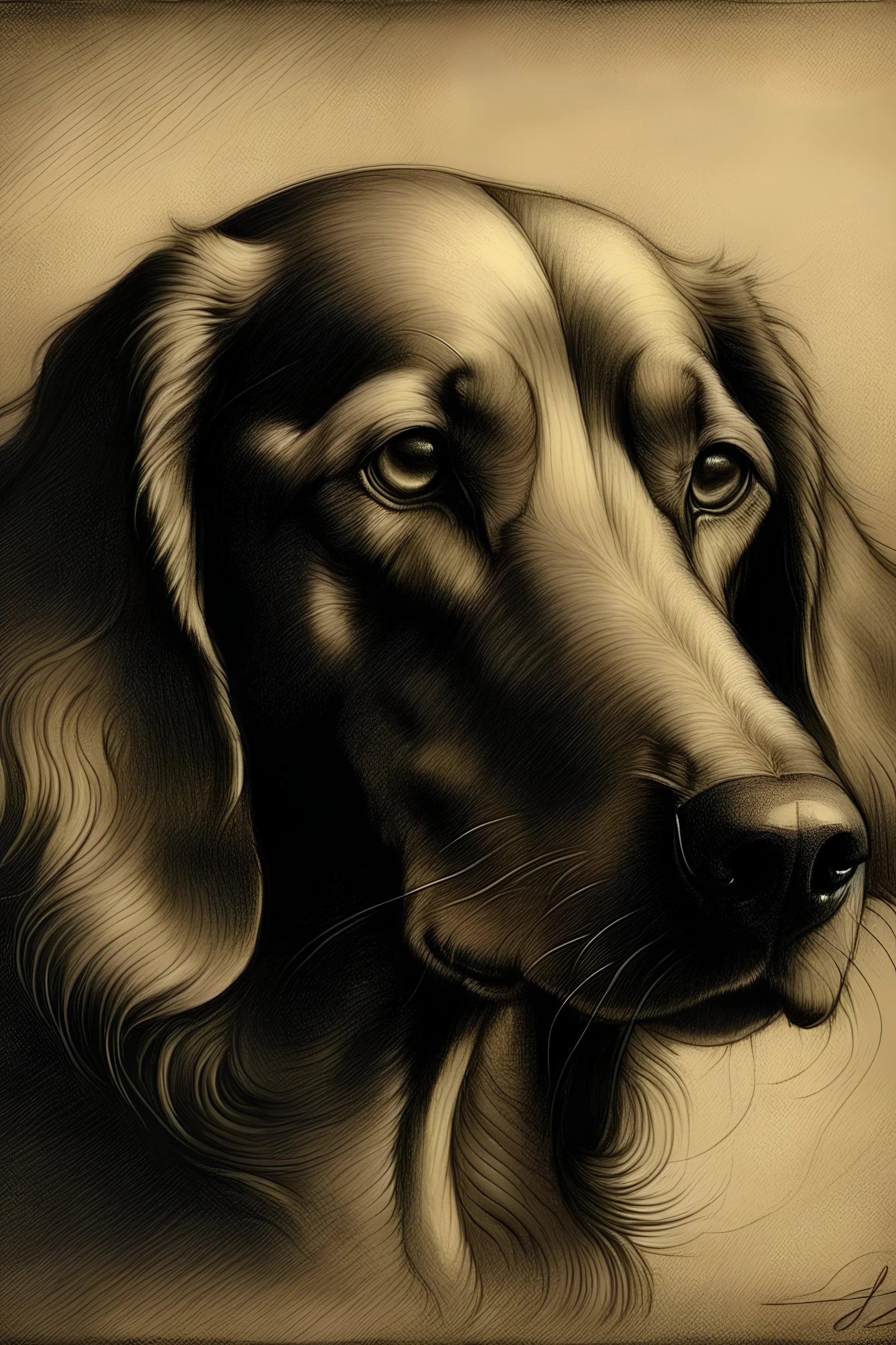 portrait of a dog by leonardo davinci