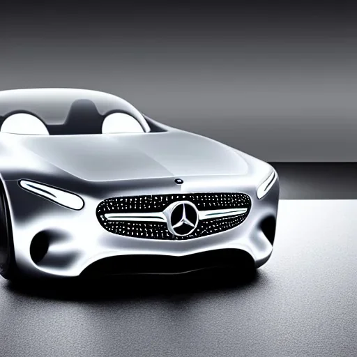 mercedes brand logo futuristic robot