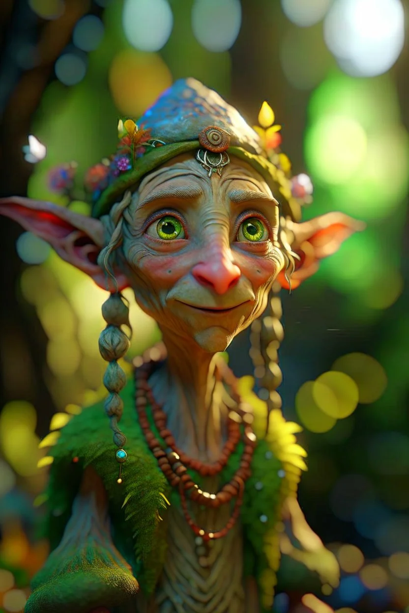 sweedish elf pixie hippie creature, in the style of fantasy movies, photorealistic, shot on Hasselblad h6d-400c, zeiss prime lens, bokeh like f/0.8, tilt-shift lens 8k, high detail, smooth render, unreal engine 5, cinema 4d, HDR, dust effect, vivid colors