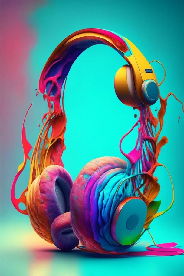 /imagine prompt: headphones, anatomy, colorful,