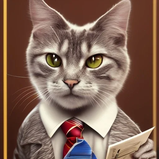 working cat tie office