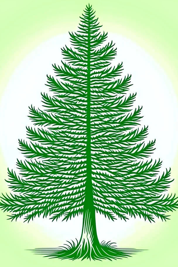 vector image of a spruce tree