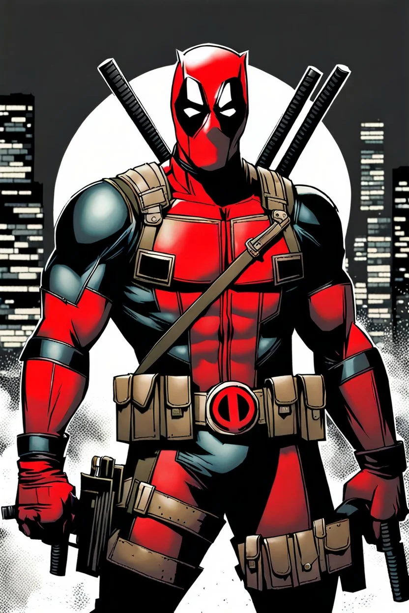 Deadpool in the style of Greg Capullo