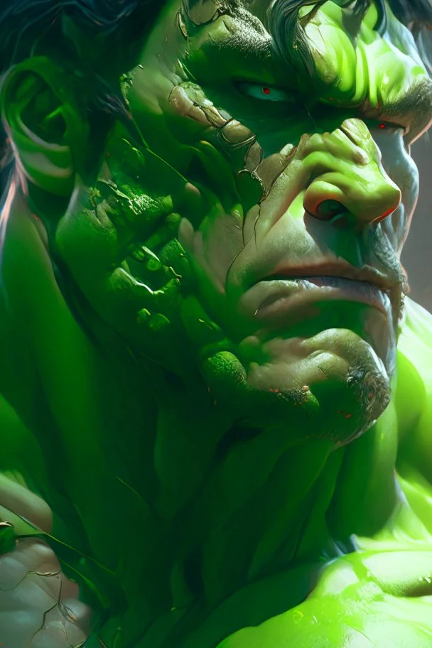 the incredible hulk, 8k,ultra HI definition, by Anna Dittmann and Ilya Kuvshinov, Nikolay Makovsky, fantasy, high detail, elegant, WLOP, natural light, vibrant, intricate, textured skin, highly detailed, artstation, sharp, focus, illustration, Nikolay Makovsky