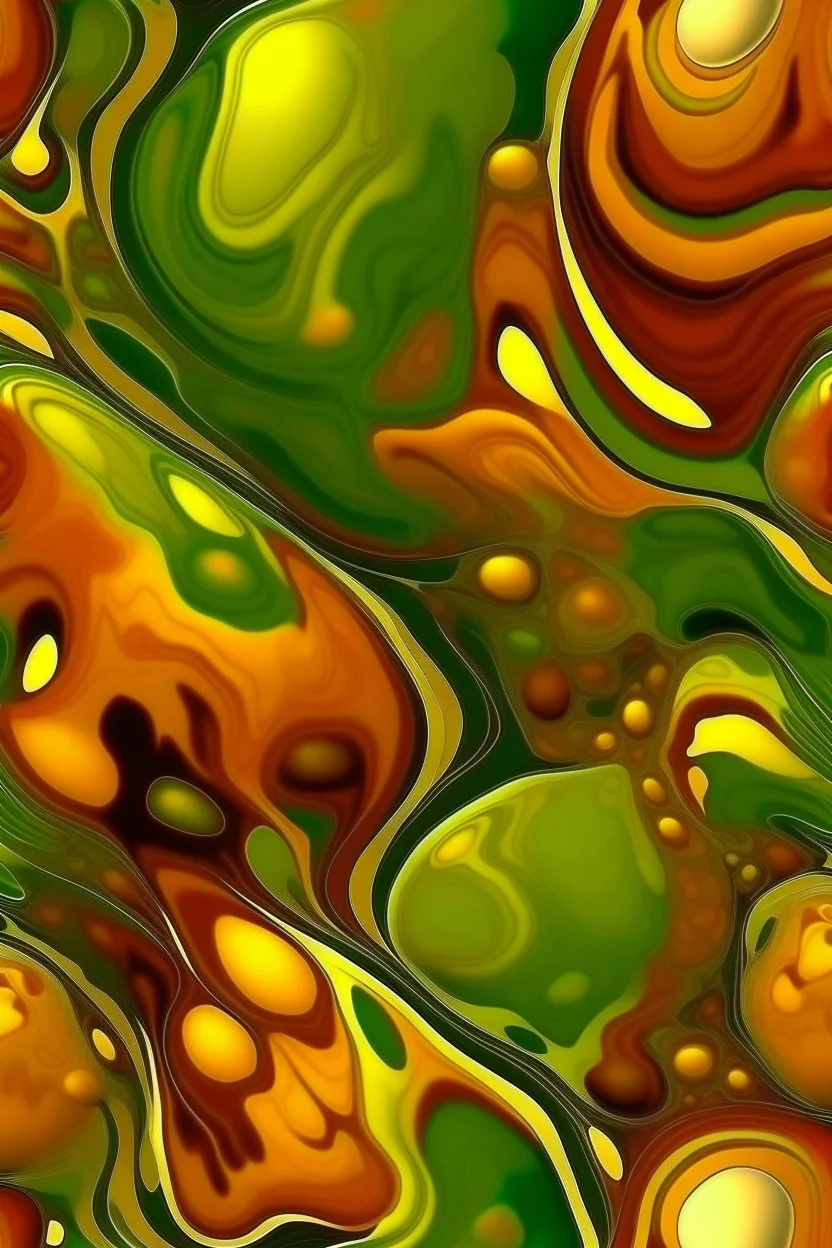 Liquid abstract, cinnamon, pumpkin, harvest gold, olive, Liquid pattern