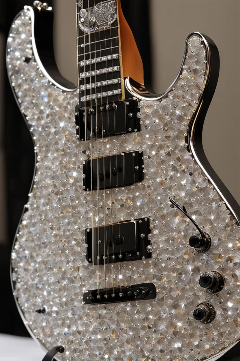 Electric Guitar made of luxury cyristal diamonds