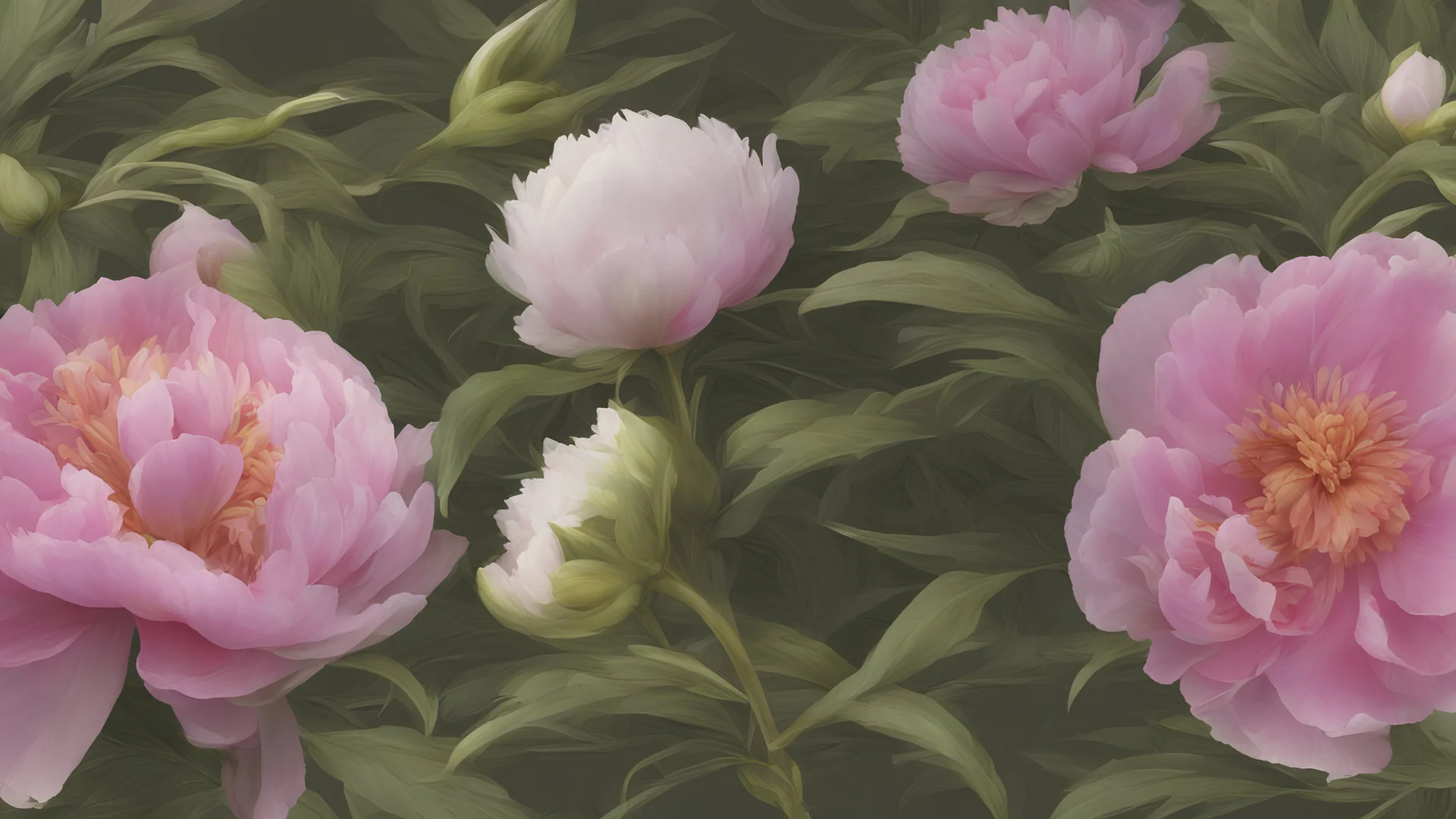 Peony flower, high quality 8K resolution master work Ultra HD ultra fine details