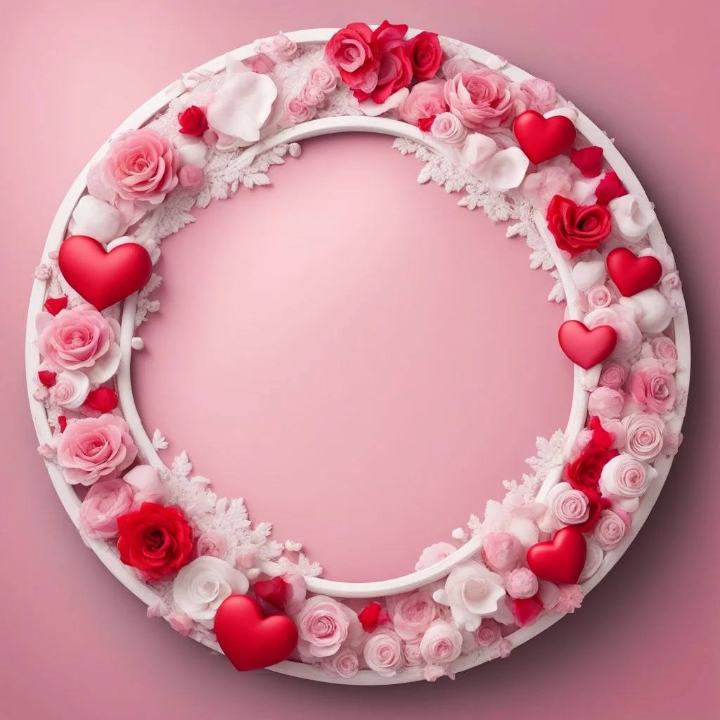 Frame round Valentine's Day