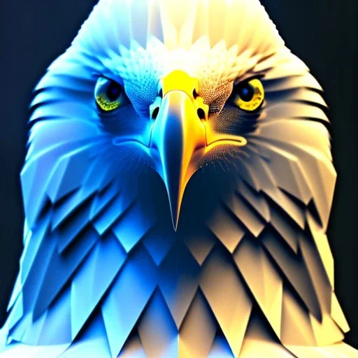 portrait of an eagle, feathers, extremely sharp detail, finely tuned detail, ultra high definition, 8k, unreal engine 5, ultra sharp focus, summer ambiance, snowy mountains