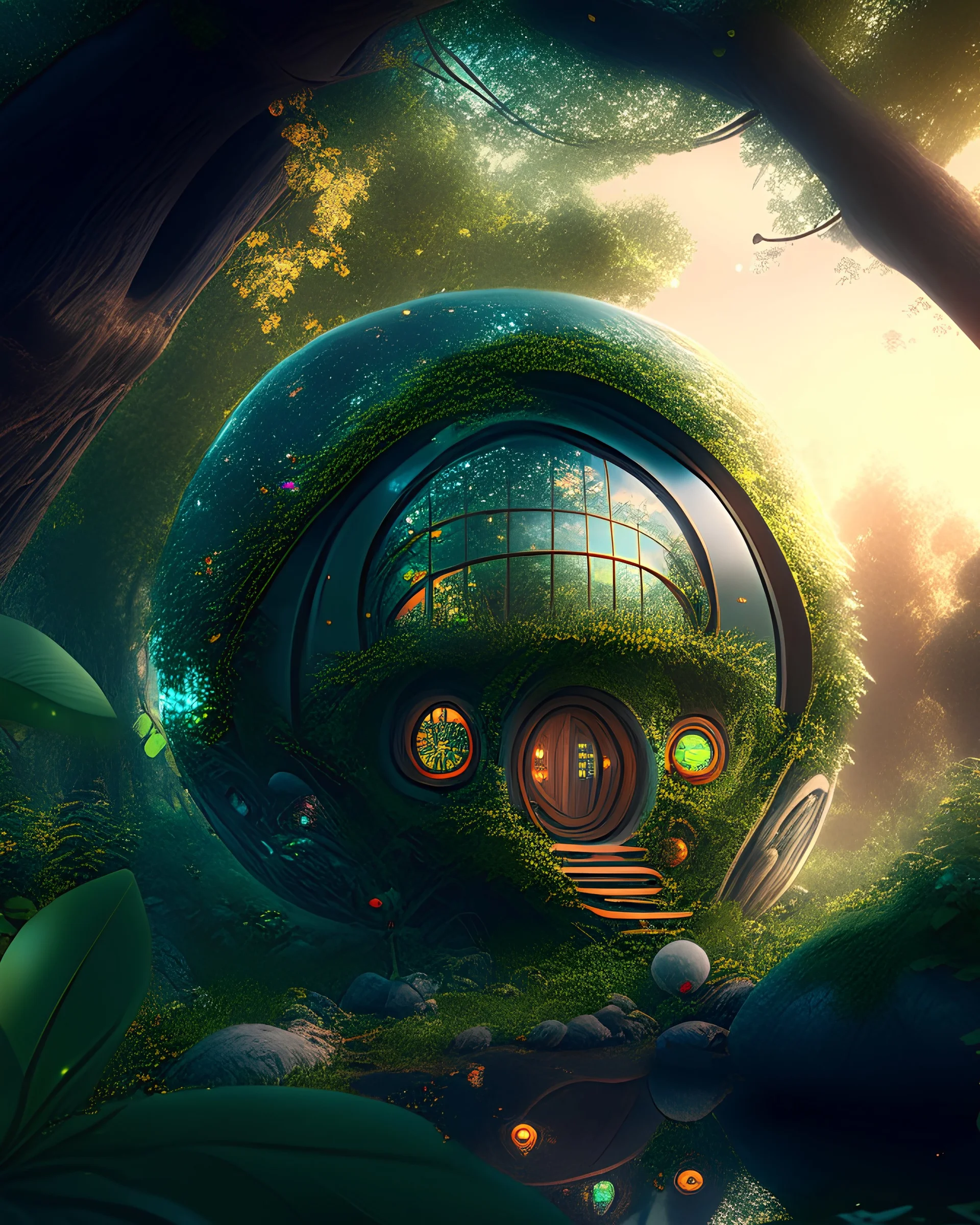 Organic Eco - Housing Arte digital 4k