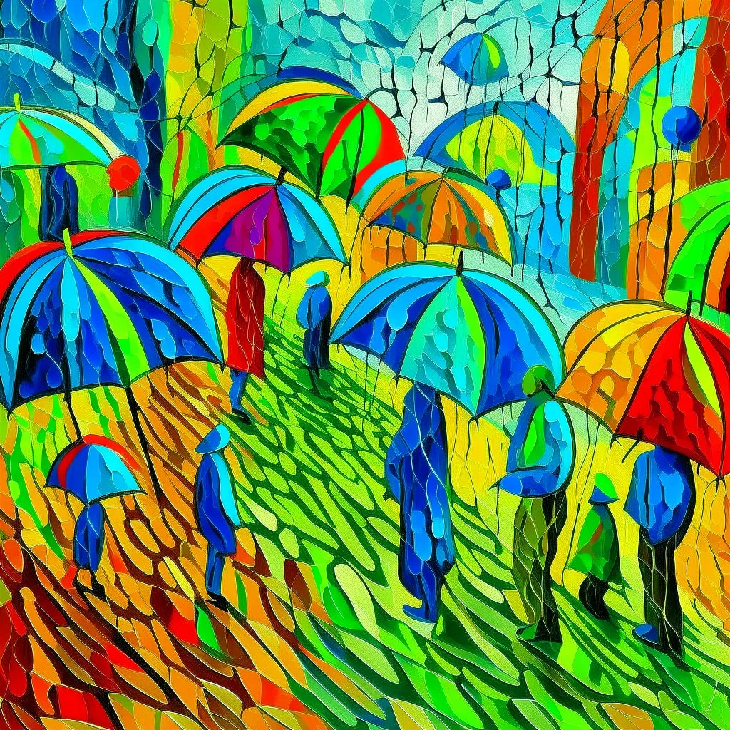 rainny day Fauvism