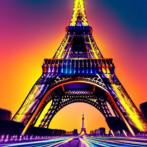 concept art, eifel tower made of candies, eifel tower paris, tower of candies, tower built with candies, ultra realistic, ultra high quality, professional photography, cinematic, volumetric light, paris background, eifel tower in paris, photo