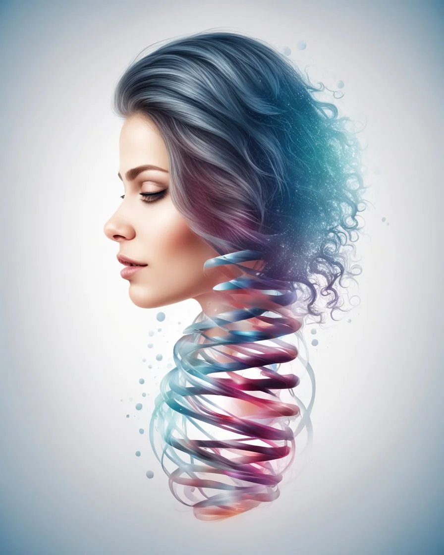 hair DNA vector illustration