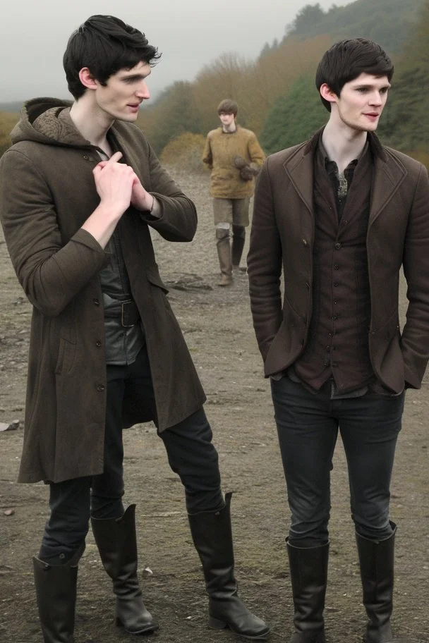 merthur colin morgan and bradley james