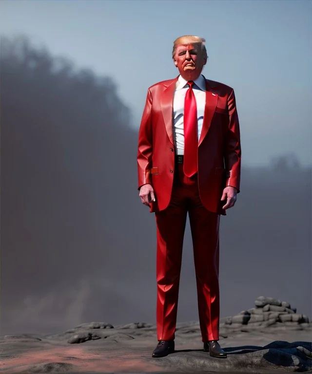 Donald trump, wrestling, red breeches, suspenders, retro style, 80s, hot ambient, photo studio, vibrant color, gradient, highly detailed, art stations, concept art, smooth, unreal engine 5, god rays, ray tracing, RTX, lumen lighting, ultra detail, volumetric lighting, 3d, finely drawn, high definition, high resolution.